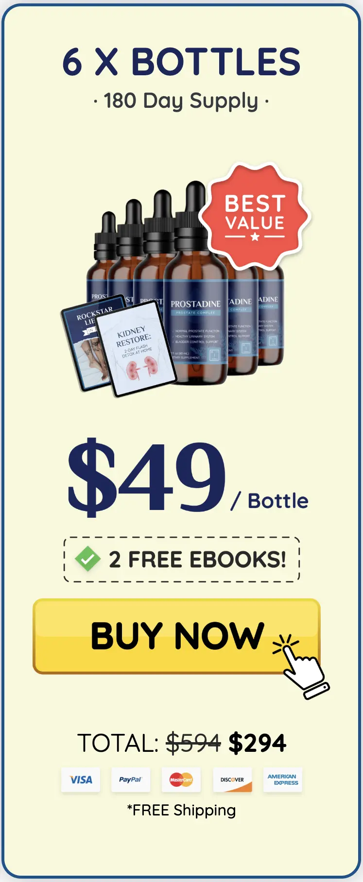 Prostadine 6 bottles