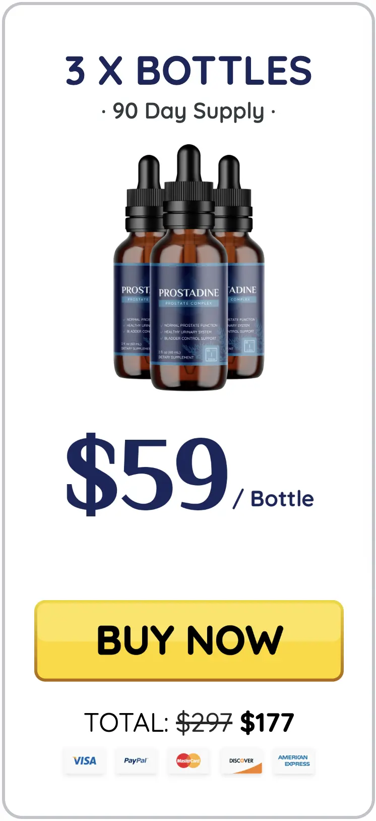 Prostadine three bottles order
